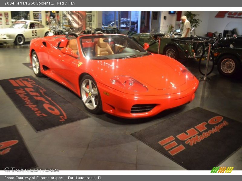 Red / Tan 2004 Ferrari 360 Spider F1