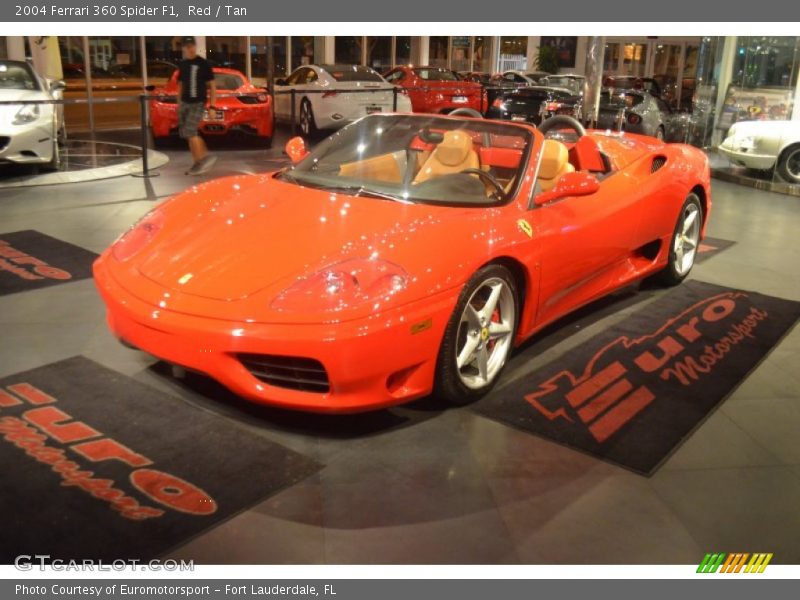 Red / Tan 2004 Ferrari 360 Spider F1