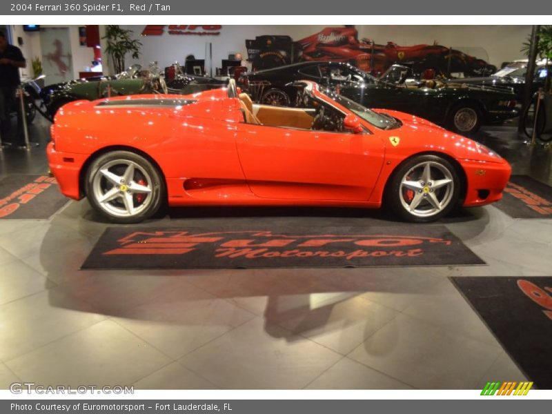 Red / Tan 2004 Ferrari 360 Spider F1