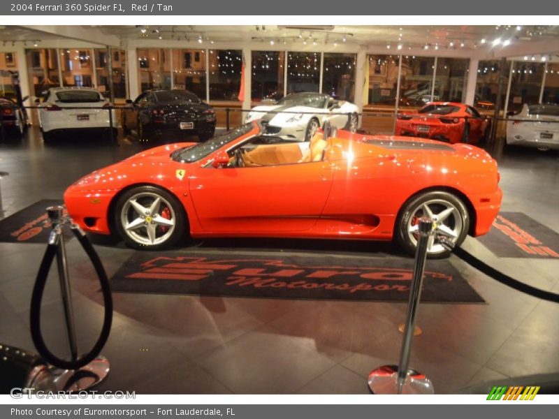 Red / Tan 2004 Ferrari 360 Spider F1