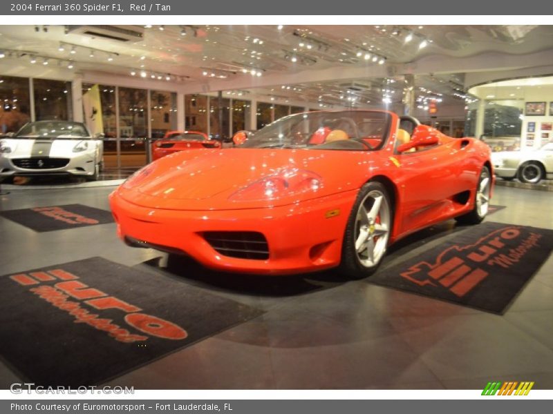 Red / Tan 2004 Ferrari 360 Spider F1