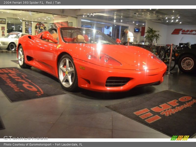 Red / Tan 2004 Ferrari 360 Spider F1