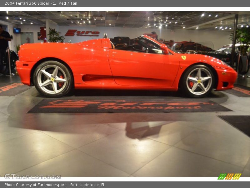 Red / Tan 2004 Ferrari 360 Spider F1