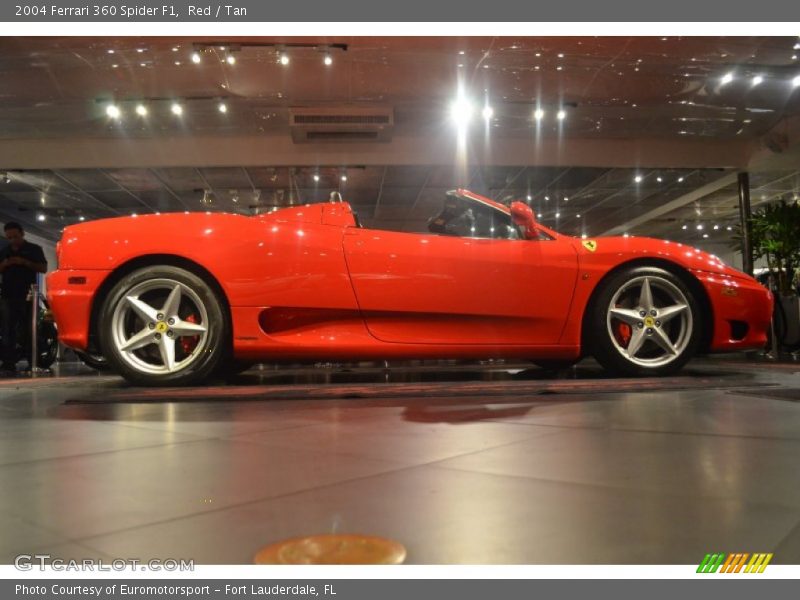 Red / Tan 2004 Ferrari 360 Spider F1