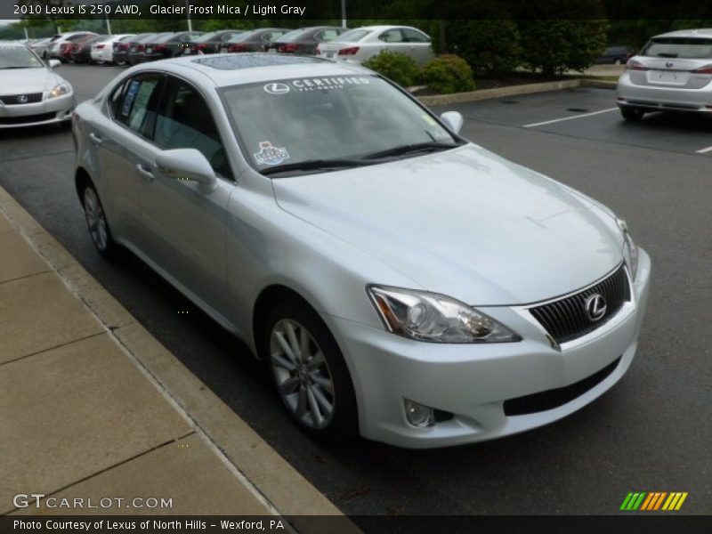 Glacier Frost Mica / Light Gray 2010 Lexus IS 250 AWD