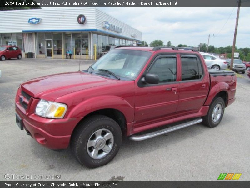 Red Fire Metallic / Medium Dark Flint/Dark Flint 2004 Ford Explorer Sport Trac Adrenalin 4x4