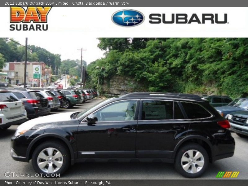 Crystal Black Silica / Warm Ivory 2012 Subaru Outback 3.6R Limited