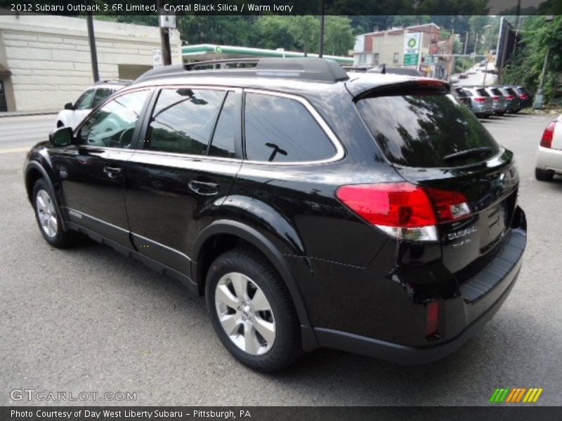 Crystal Black Silica / Warm Ivory 2012 Subaru Outback 3.6R Limited