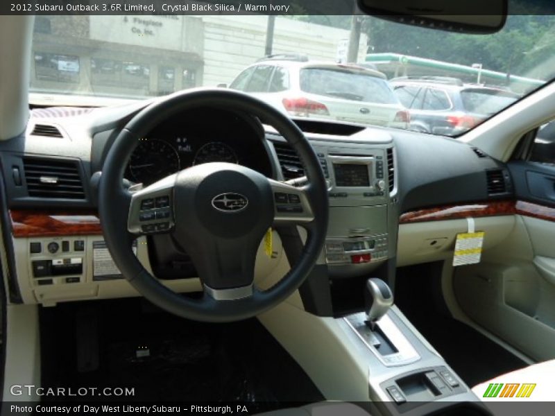 Crystal Black Silica / Warm Ivory 2012 Subaru Outback 3.6R Limited