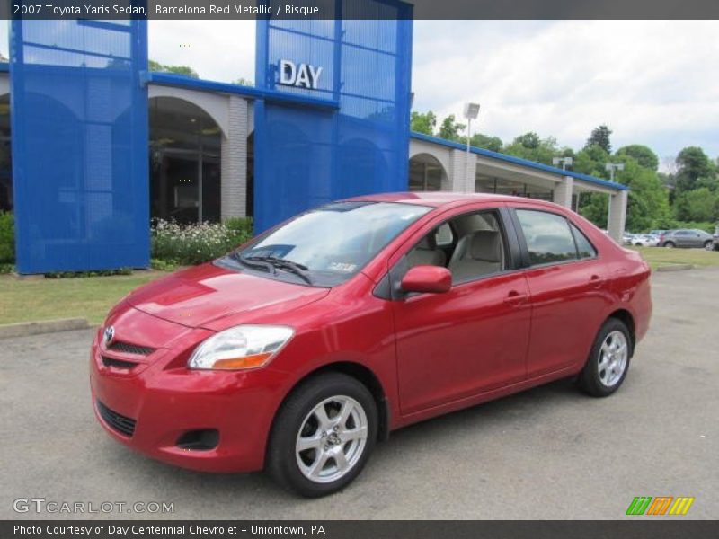 Barcelona Red Metallic / Bisque 2007 Toyota Yaris Sedan