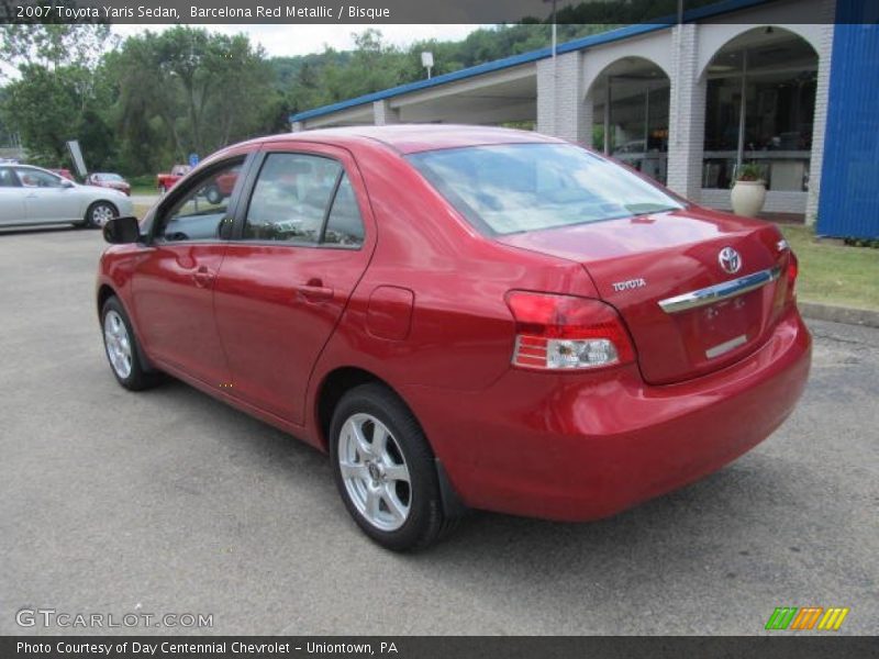 Barcelona Red Metallic / Bisque 2007 Toyota Yaris Sedan