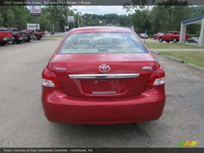 Barcelona Red Metallic / Bisque 2007 Toyota Yaris Sedan