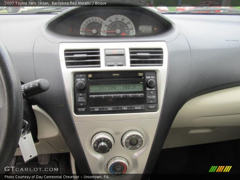 Barcelona Red Metallic / Bisque 2007 Toyota Yaris Sedan