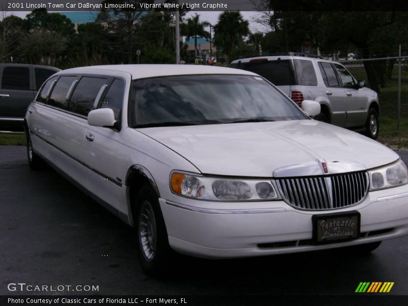 Vibrant White / Light Graphite 2001 Lincoln Town Car DaBryan Limousine