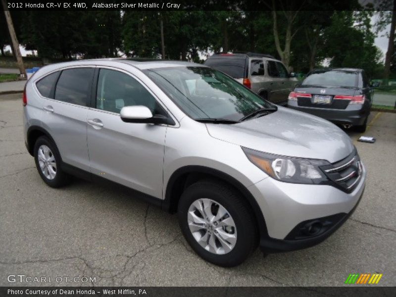 Alabaster Silver Metallic / Gray 2012 Honda CR-V EX 4WD