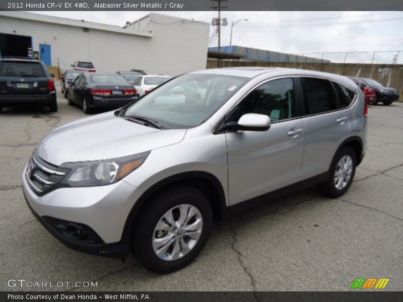 Alabaster Silver Metallic / Gray 2012 Honda CR-V EX 4WD