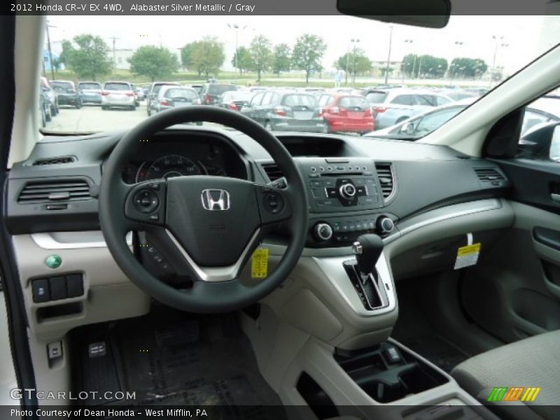 Alabaster Silver Metallic / Gray 2012 Honda CR-V EX 4WD
