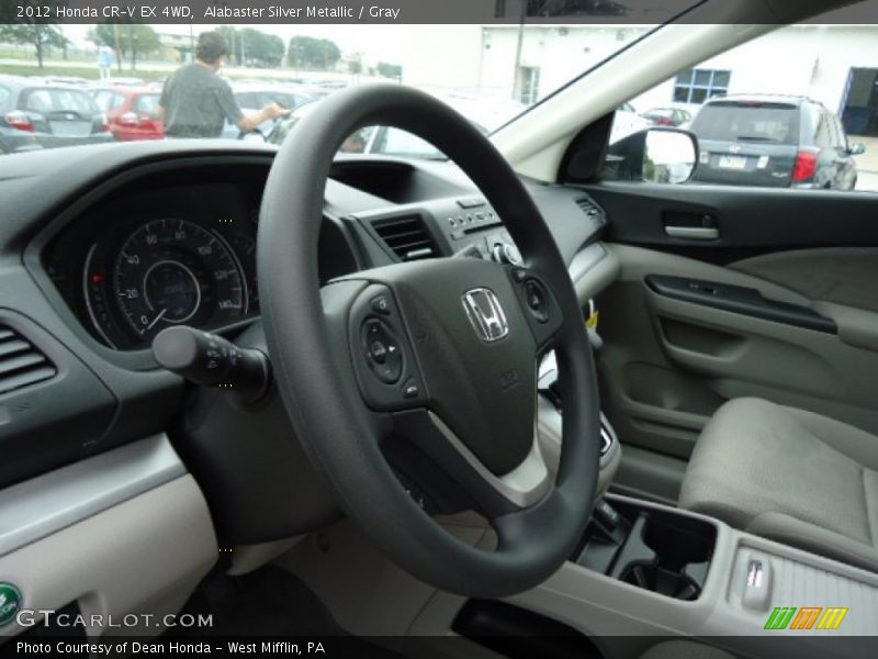 Alabaster Silver Metallic / Gray 2012 Honda CR-V EX 4WD