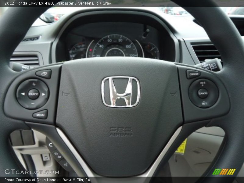 Alabaster Silver Metallic / Gray 2012 Honda CR-V EX 4WD
