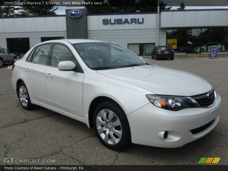 Satin White Pearl / Ivory 2009 Subaru Impreza 2.5i Sedan