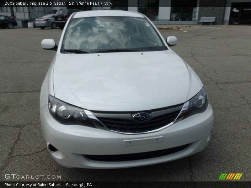 Satin White Pearl / Ivory 2009 Subaru Impreza 2.5i Sedan