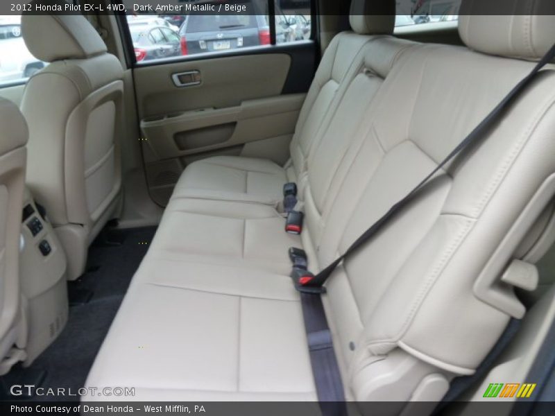 Dark Amber Metallic / Beige 2012 Honda Pilot EX-L 4WD