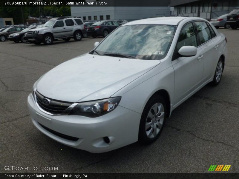 Satin White Pearl / Ivory 2009 Subaru Impreza 2.5i Sedan