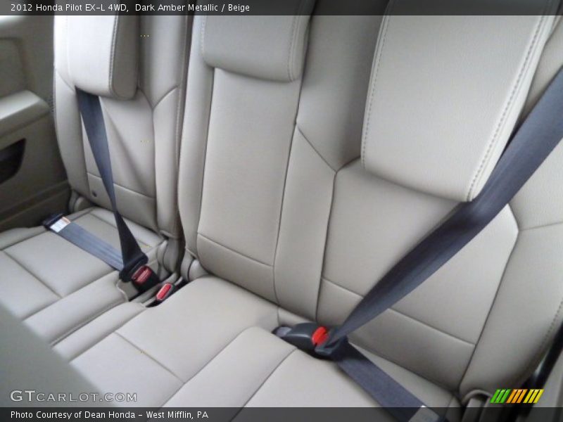 Dark Amber Metallic / Beige 2012 Honda Pilot EX-L 4WD