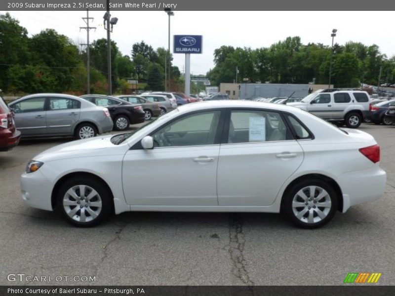 Satin White Pearl / Ivory 2009 Subaru Impreza 2.5i Sedan
