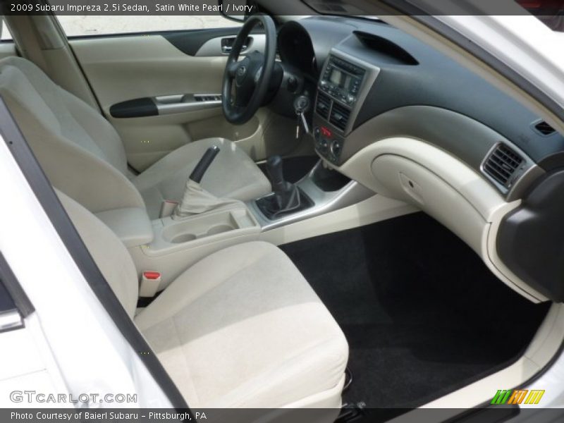 Satin White Pearl / Ivory 2009 Subaru Impreza 2.5i Sedan