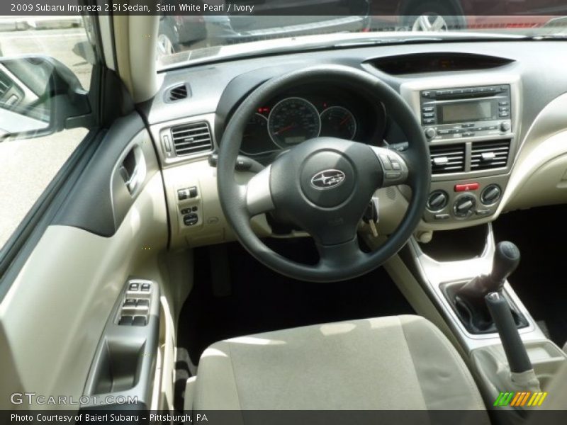 Satin White Pearl / Ivory 2009 Subaru Impreza 2.5i Sedan