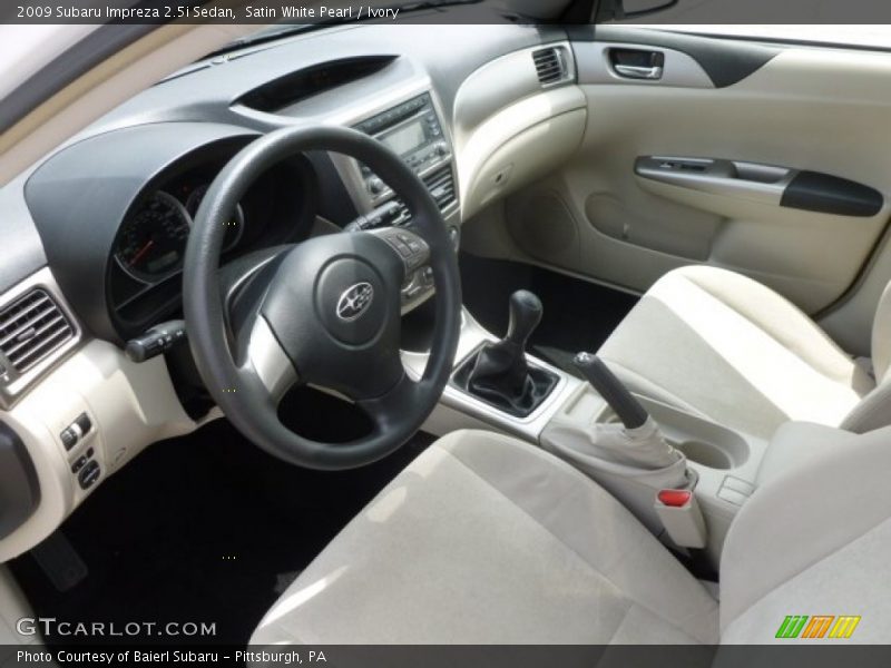Satin White Pearl / Ivory 2009 Subaru Impreza 2.5i Sedan