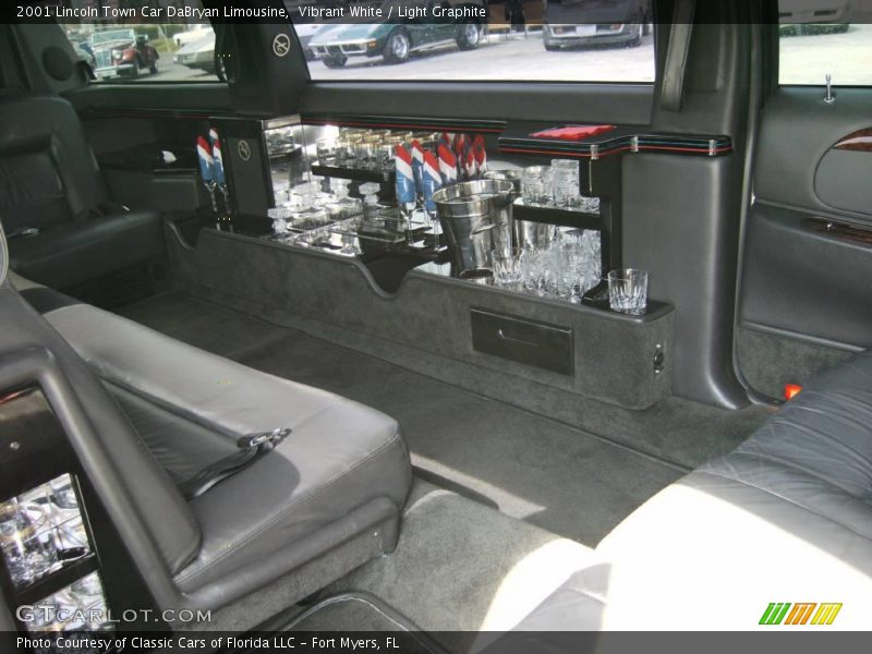 Vibrant White / Light Graphite 2001 Lincoln Town Car DaBryan Limousine