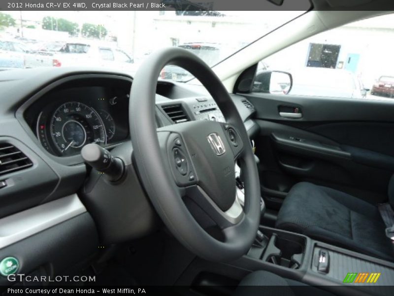 Crystal Black Pearl / Black 2012 Honda CR-V EX 4WD