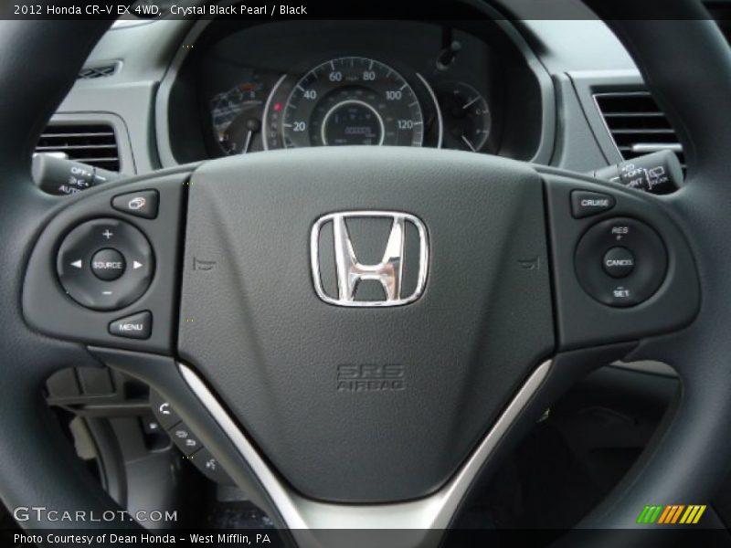 Crystal Black Pearl / Black 2012 Honda CR-V EX 4WD