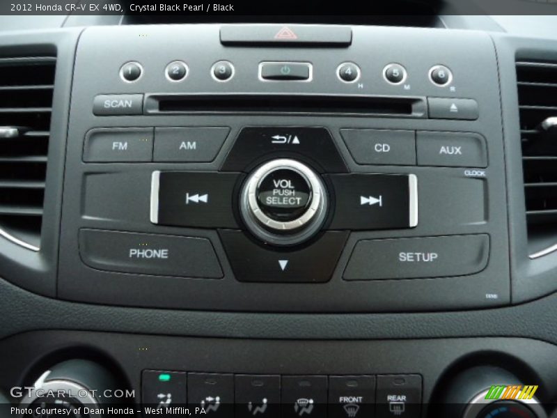 Crystal Black Pearl / Black 2012 Honda CR-V EX 4WD