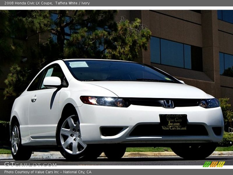 Taffeta White / Ivory 2008 Honda Civic LX Coupe