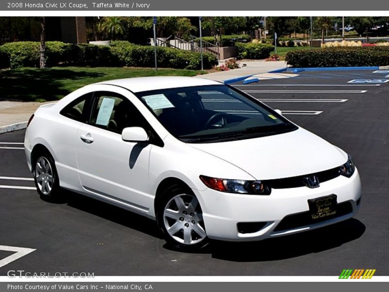 Taffeta White / Ivory 2008 Honda Civic LX Coupe