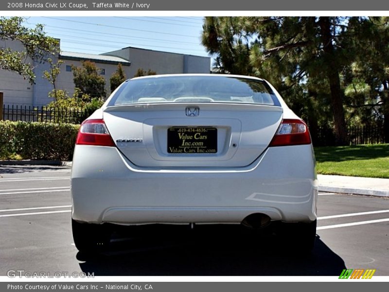 Taffeta White / Ivory 2008 Honda Civic LX Coupe