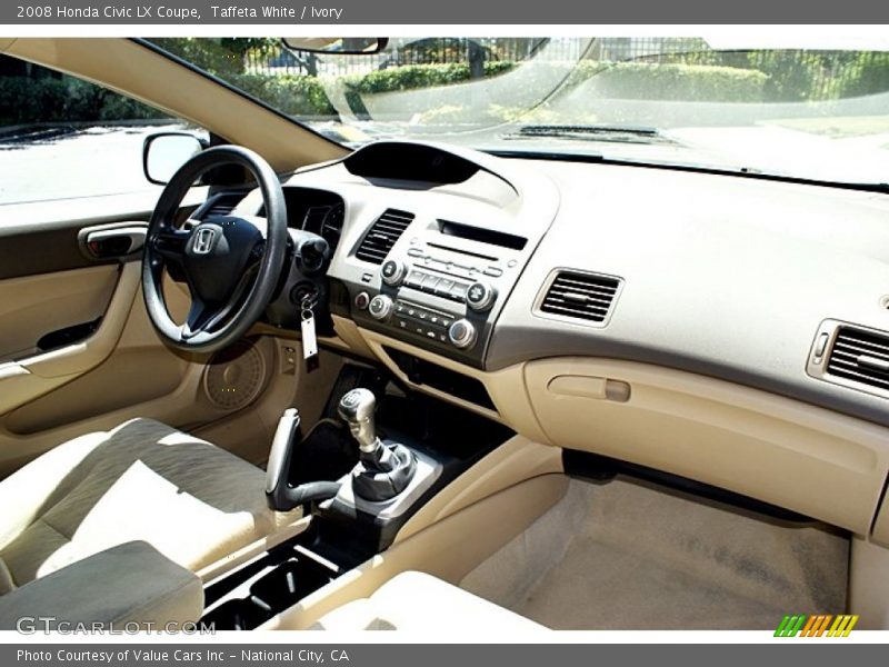 Taffeta White / Ivory 2008 Honda Civic LX Coupe