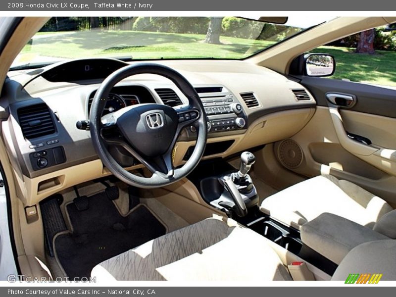 Taffeta White / Ivory 2008 Honda Civic LX Coupe