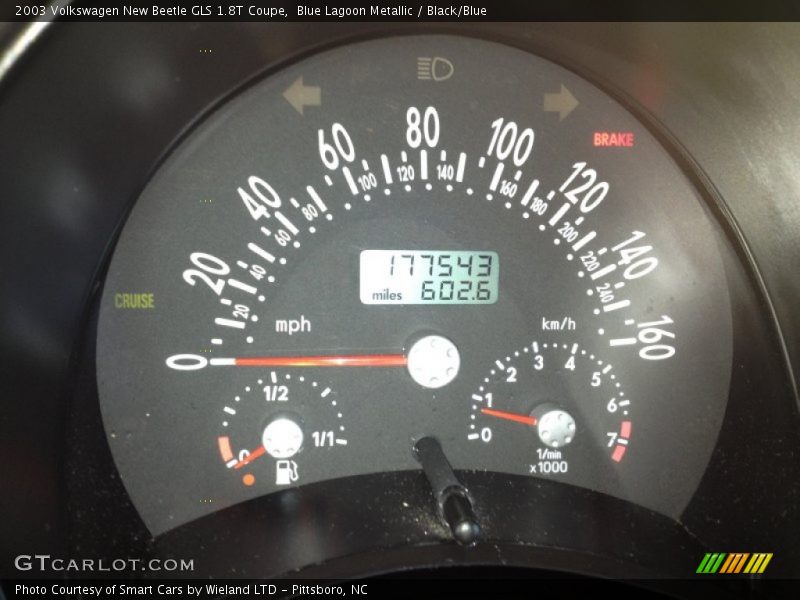 Blue Lagoon Metallic / Black/Blue 2003 Volkswagen New Beetle GLS 1.8T Coupe