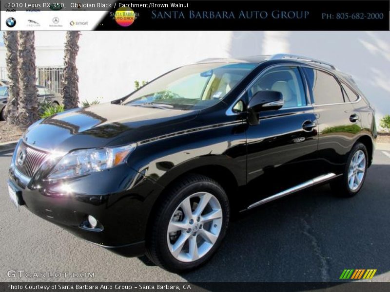 Obsidian Black / Parchment/Brown Walnut 2010 Lexus RX 350