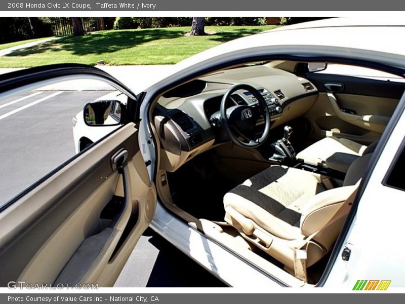 Taffeta White / Ivory 2008 Honda Civic LX Coupe