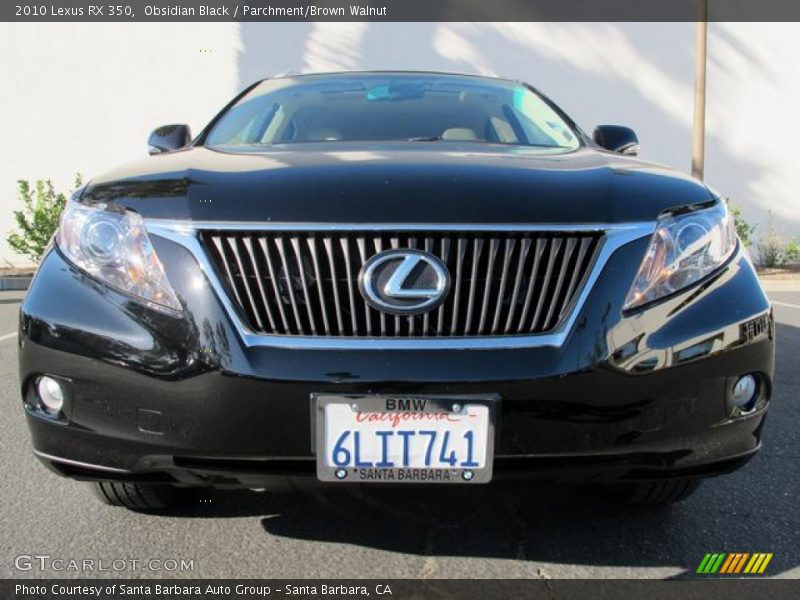 Obsidian Black / Parchment/Brown Walnut 2010 Lexus RX 350