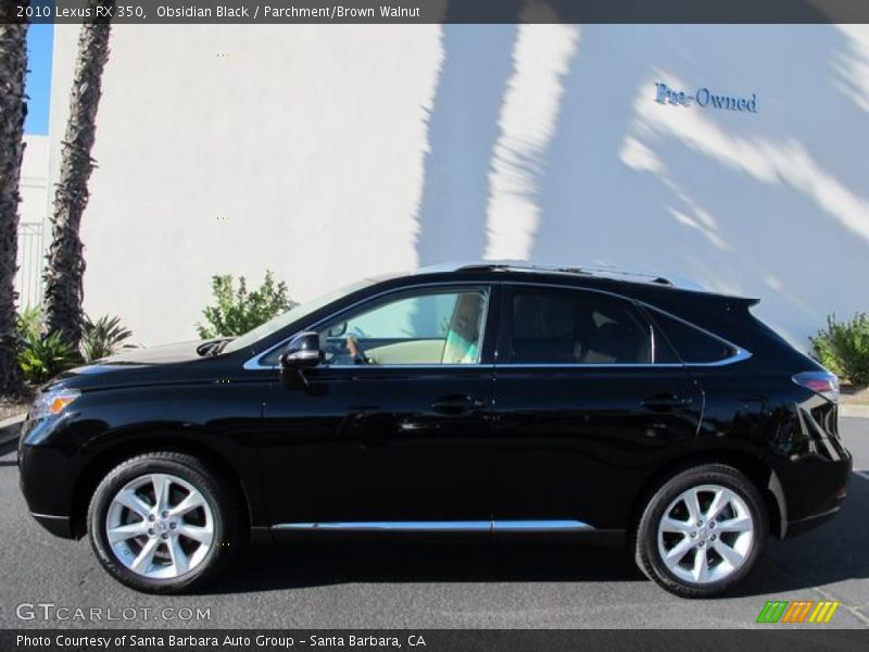 Obsidian Black / Parchment/Brown Walnut 2010 Lexus RX 350