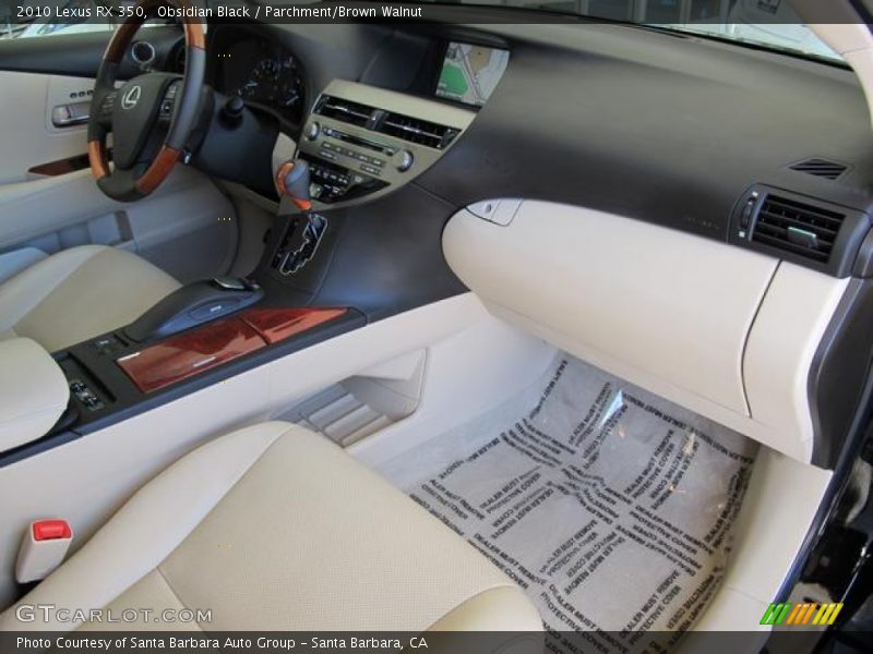 Obsidian Black / Parchment/Brown Walnut 2010 Lexus RX 350