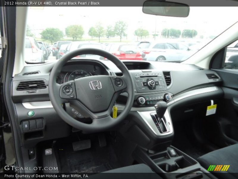 Crystal Black Pearl / Black 2012 Honda CR-V LX 4WD