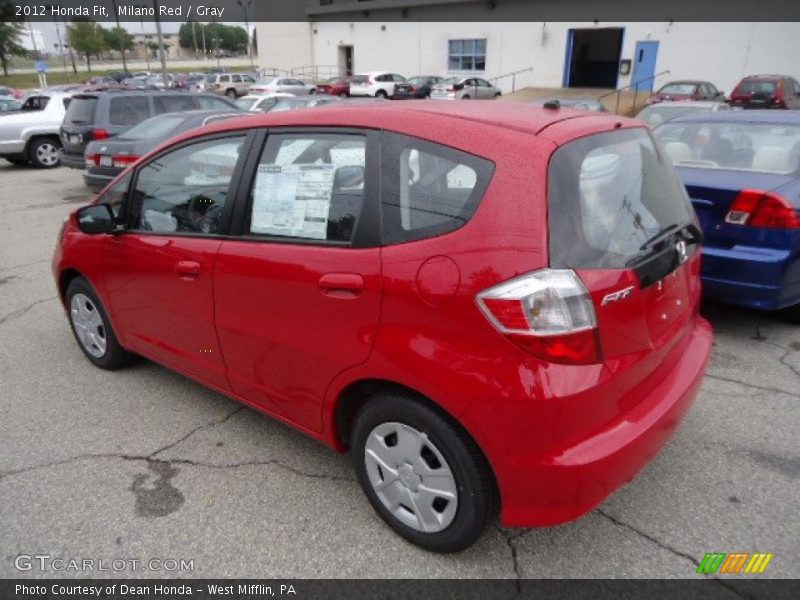 Milano Red / Gray 2012 Honda Fit