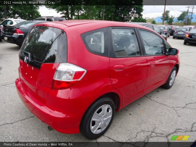 Milano Red / Gray 2012 Honda Fit